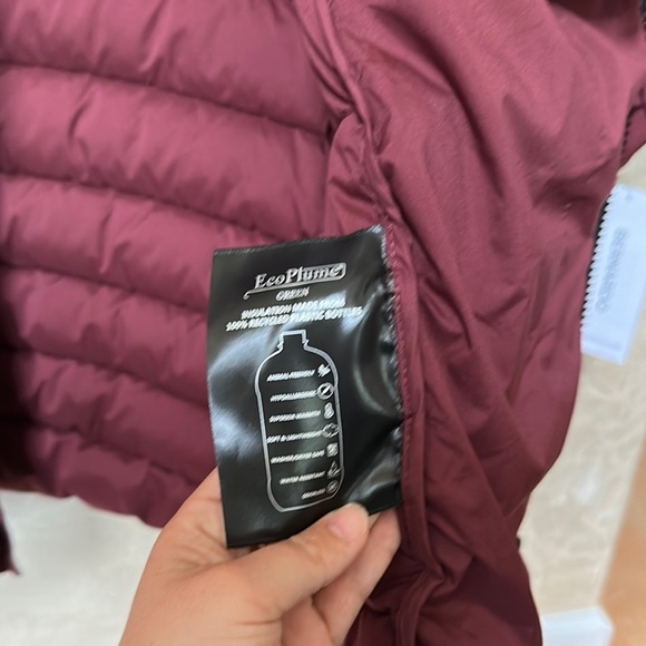 NWT Bernardo double layer eco-plume combo bib long puffer sz large - Picture 3 of 10